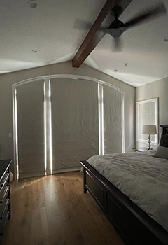 Custom Roman Shades for Bedroom Windows and Doors in Placentia